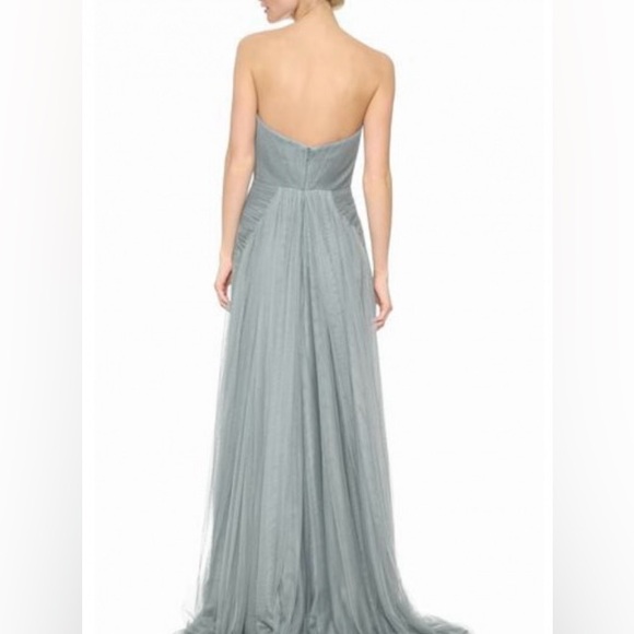 Monique Lhuillier Gray Bridesmaids Dress - Picture 2 of 6